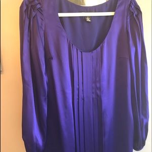 INC pleated placket front shift dress 100% silk